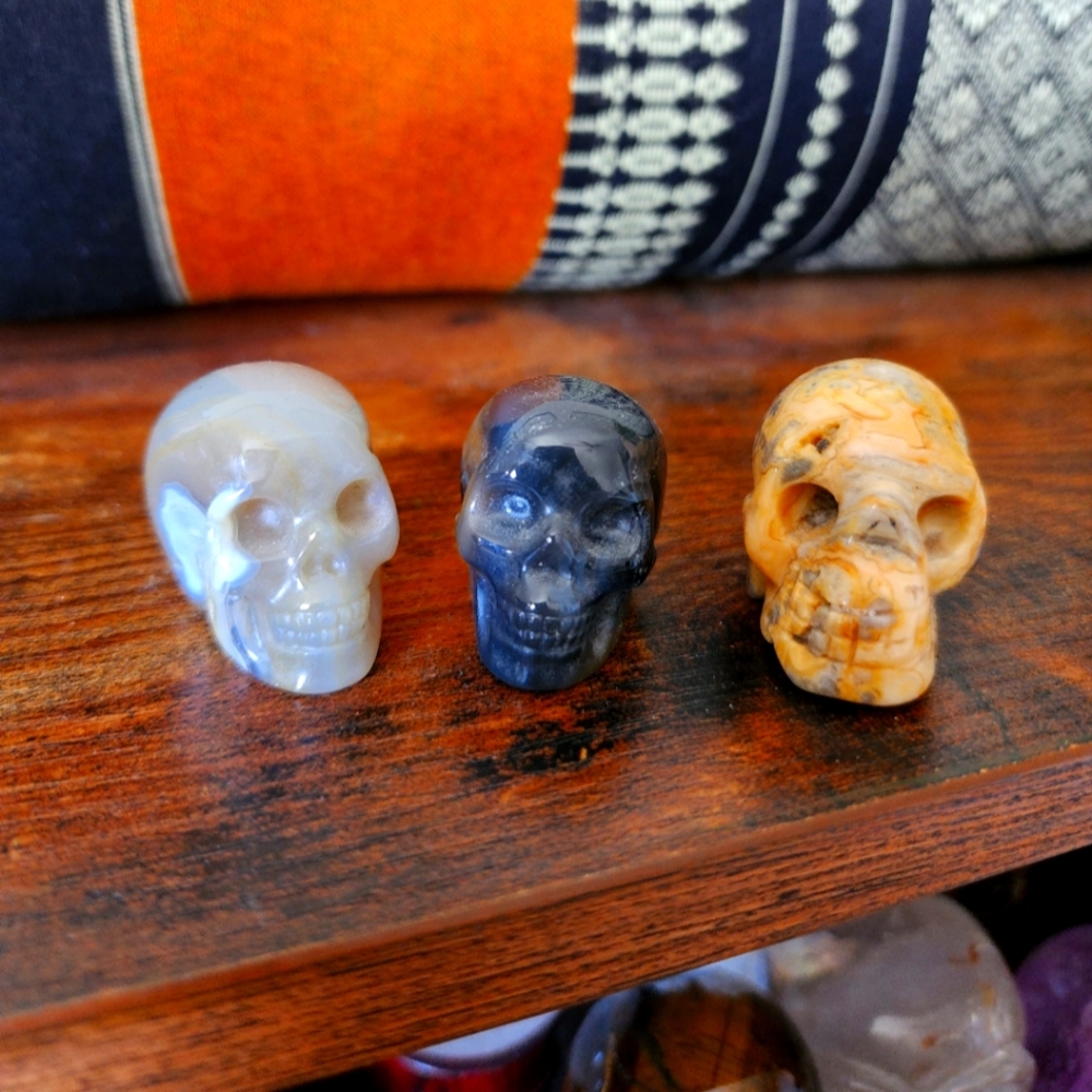 MINI Agate Skullies Trio